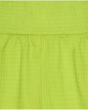 Mono para niña en verde con tirantes y detalles multicolor