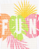 T-shirt pour fille en blanc avec imprimé tropical.