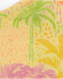 Top pour fille en jaune avec bretelles et perles colorées.