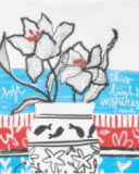 T-shirt à manches courtes pour fille en blanc avec imprimé floral.