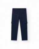 Pantalon pour garçon en noir avec taille élastique et poches latérales