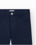 Pantalon pour garçon en noir avec taille élastique et poches latérales