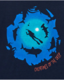 T-shirt pour garçon en noir avec imprimé océanique