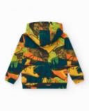 Sweatshirt pour garçon en jaune avec capuche et fermeture éclair.