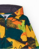 Sweatshirt pour garçon en jaune avec capuche et fermeture éclair.