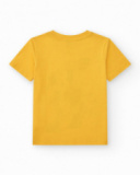 T-shirt pour garçon en jaune avec imprimé frontal.