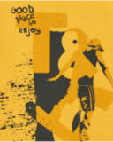 T-shirt pour garçon en jaune avec imprimé frontal.