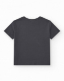 T-shirt pour garçon en kaki avec design géométrique.