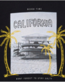 T-shirt pour garçon en noir avec imprimé photographique.