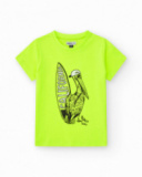 T-shirt pour garçon en jaune avec imprimé pélican.