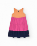 Robe pour fille en plusieurs couleurs avec larges bretelles.