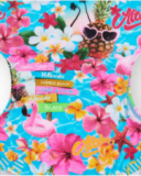 Bañador multicolor para niña con estampado tropical y tirantes