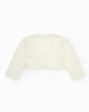 Veste pour fille en blanc avec boutons.