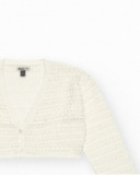 Veste pour fille en blanc avec boutons.