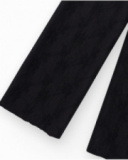 Pantalon pour fille en noir avec taille élastique et broderie.