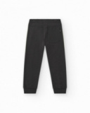 Pantalon pour garçon en gris et vert avec taille ajustable et poches.