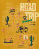 T-shirt à manches courtes pour garçon en moutarde avec imprimé frontal.