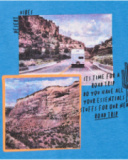 T-shirt à manches courtes pour garçon en bleu avec imprimé et message sur les voyages.