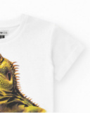 T-shirt pour garçon en blanc avec imprimé réaliste