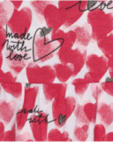 Débardeur pour fille en rouge et blanc avec cœurs imprimés.