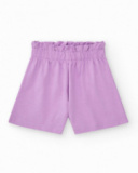 Short pour fille en lilas avec taille élastique.