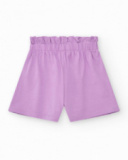 Short pour fille en lilas avec taille élastique.