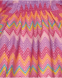 Blouse pour fille multicolore imprimée avec manches trois-quarts.