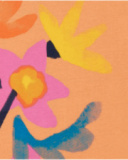 T-shirt pour fille en orange, manches courtes et col rond.