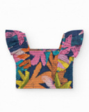 Ensemble blouse et jupe pour fille avec imprimé floral multicolore.