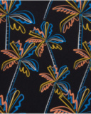 T-shirt pour garçon en noir avec imprimé tropical.