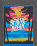 T-shirt pour garçon en gris avec imprimé tropical.