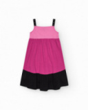 Robe pour fille en rose sans manches avec clous.