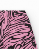 Short pour fille en rose avec imprimé animal et taille élastique.