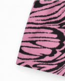 Short pour fille en rose avec imprimé animal et taille élastique.