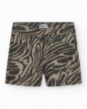 Short pour fille en vert avec poches et taille élastique.