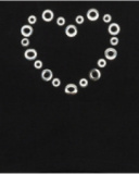 Sweat-shirt pour fille en noir, à manches longues, avec un cœur en appliques.