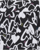 Robe pour fille en noir avec bretelles ajustables et appliques.