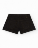 Short pour fille en noir décoré avec des clous colorés.