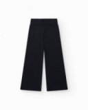 Pantalon pour fille en noir avec taille élastique et cordon de serrage.