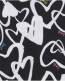 T-shirt pour fille en noir, à manches courtes, avec détails brillants.