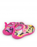 Zapato de agua para niña multicolor con cierre de velcro