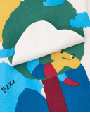 Camiseta de manga larga para niño en blanco con estampado de árbol