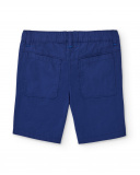 Bermuda para niño en azul con estampado de palmera