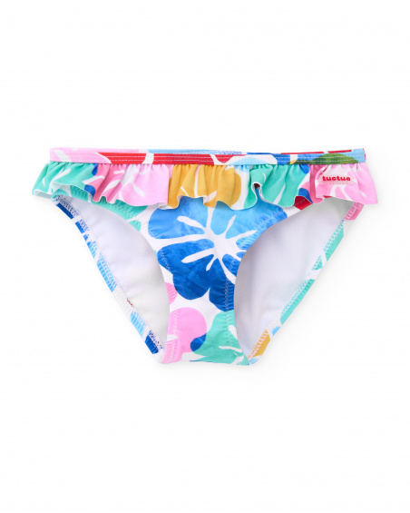 Braguita de baño para niña multicolor con volantes