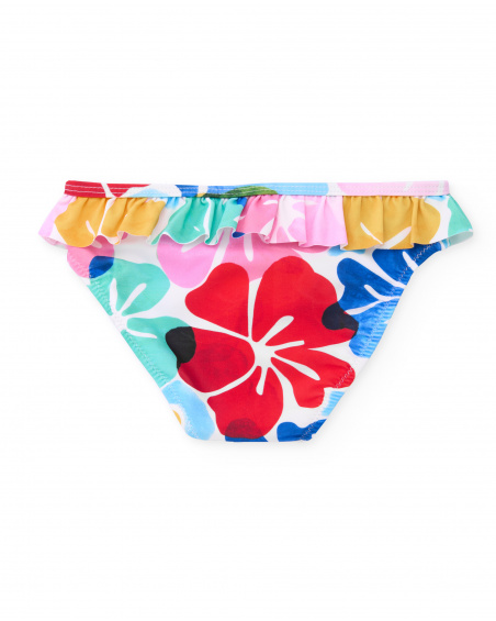 Braguita de baño para niña multicolor con volantes