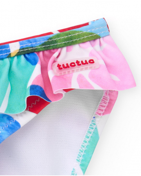 Braguita de baño para niña multicolor con volantes