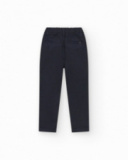 Pantalon bleu marine pour garçon avec taille ajustable et poches latérales.