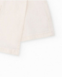 Jupe-short fille en écru avec poches décoratives