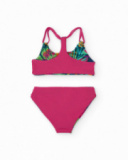 Bikini fille réversible multicolore avec dos nageur