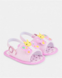 Sandales bébé fille roses avec papillon décoratif